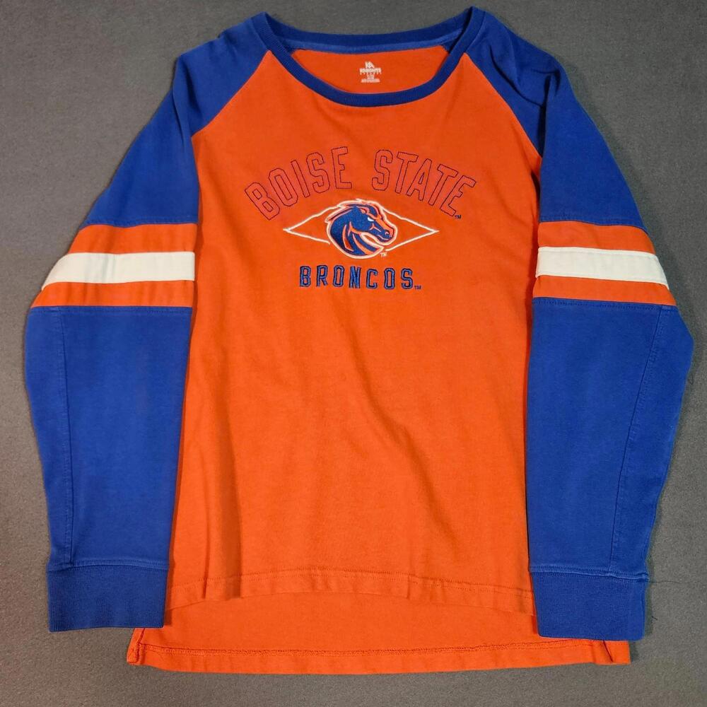 Boise State Broncos Long Sleeve Raglan Fan Tee XL 46/48 KA Knights Apparel Idaho